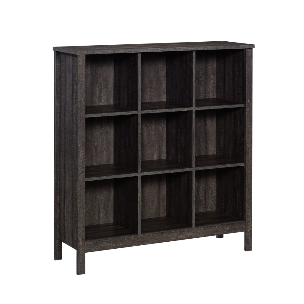 English Elm Bookcase, Sleek Black Finish With 9 Compartments – Perfect For Home Or Office Décor & Storage Solutions B356P402808