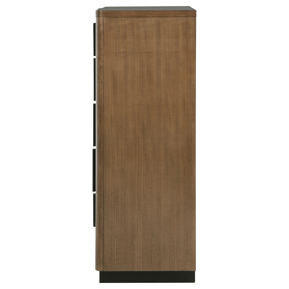 English Elm Moraga Grey Driftwood Geometric Bookshelf — 70.75" Tall Engineered Wood, Scratch-Resistant Open Display Organizer B062P375544