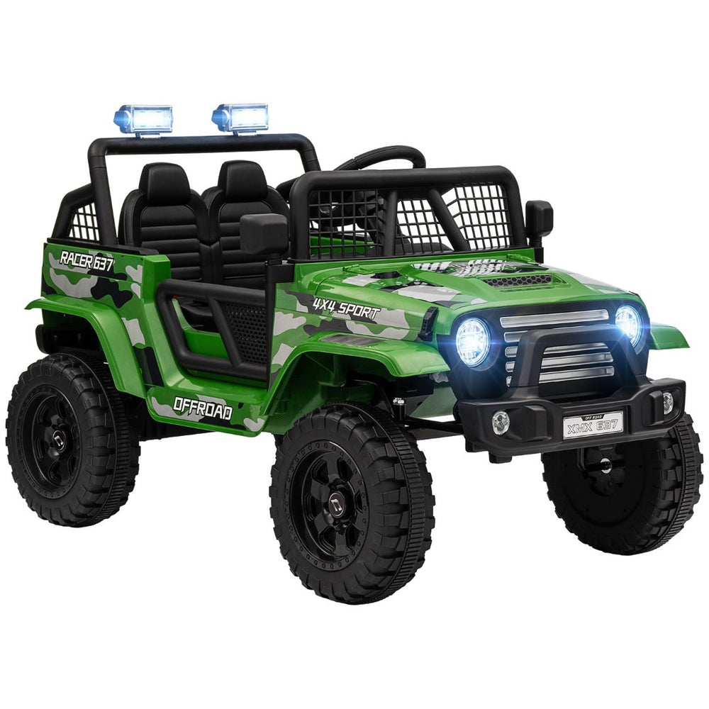 English Elm Qaba 12v Toddler Electric Motorcycle with Twist Throttle Rear Suspension Training Wheels Green W2225P249878