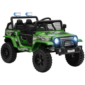 English Elm Qaba 12v Toddler Electric Motorcycle with Twist Throttle Rear Suspension Training Wheels Green W2225P249878