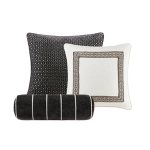 English Elm 8 Queen Jacquard Oversized Duvet Comforter Set with Euro Shams, Decorative Pillows, Plush Polyester fills Multicolor 22.83 L x 18.9 W x 16.14 H B035P319229