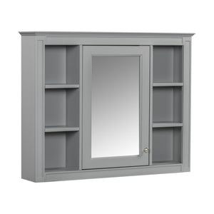 English Elm 36'' Bathroom Vanity With Medicine Cabinet - Modern Grey Storage Solution With Soft-Closing Design SW000134AAE-3