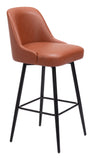 Keppel Swivel Barstool Brown 109974 Zuo Modern