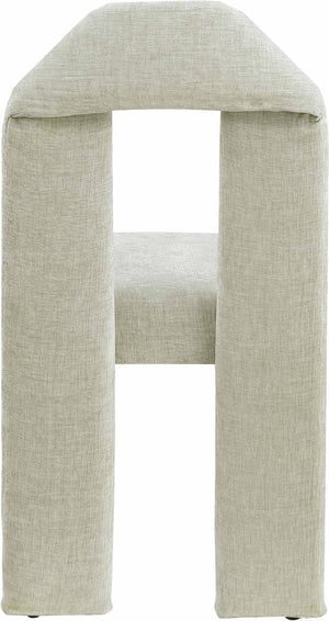 Meridian Furniture Bennett Upholstered Dining Chair with Geometric Silhouette and Ergonomic Seat for Modern Rooms Mint Chenille Fabric 998Mint-C