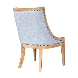 JLA Home Martha Stewart - Upholstered Swoop-Arm Dining Chair with Nailhead Trim, Rubberwood Frame, High-Density Foam Comfort MT108-1216