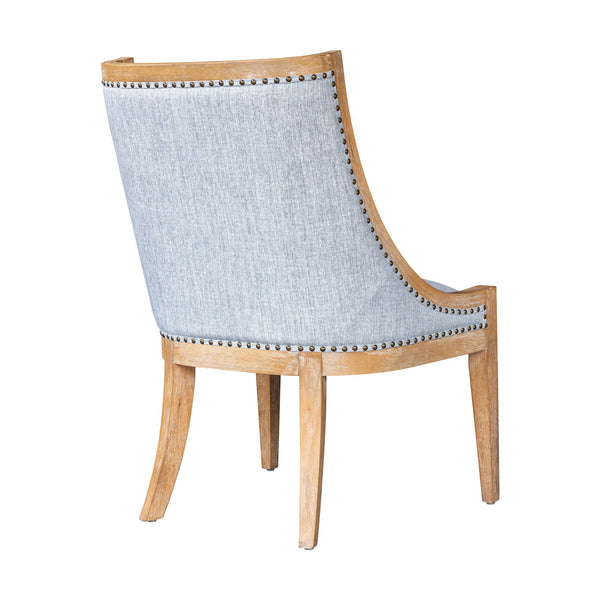 JLA Home Martha Stewart - Upholstered Swoop-Arm Dining Chair with Nailhead Trim, Rubberwood Frame, High-Density Foam Comfort MT108-1216