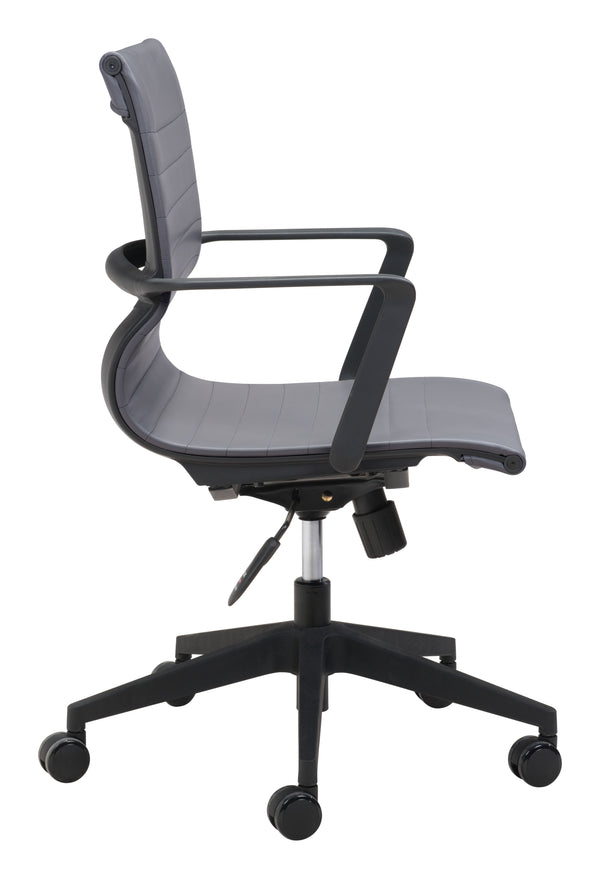 Zuo Modern Stacy Modern Office Chair In Dark Gray - Ergonomic Design With Rolling Base & Locking Tilt Feature Gray 100% Polyurethane,Steel,Nylon 110961-zuo-modern