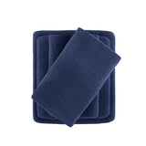 True North by Sleep Philosophy Micro Fleece Casual Sheet Set TN20-0451 Navy