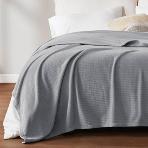 English Elm Microfleece Twin Blanket 66x90 | Ultra-Soft 100% Polyester Brushed Microfleece, Anti-Pilling Grid Touch Grey 15.55 L x 12.4 W x 7.09 H B035P294149
