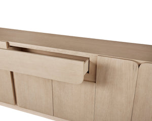 Sunpan Arezza Sideboard - Scandinavian Design with Light Wash Oak Finish for Dining & Living Spaces