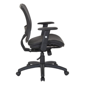 OSP Home Furnishings Mesh Back Ergonomic Office Chair with Lumbar Support Breathable Seat and Padded Arms Nylon EM98910-3