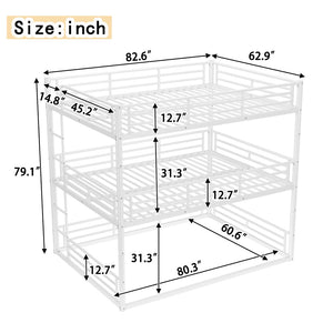 English Elm Twin Xl Solid Pine Loft Bed with Built-in Led Lighting and Storage Shelves Light White W1580S00583