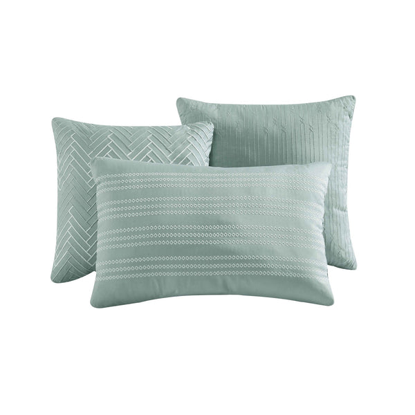 English Elm Vesta Gold 10-Pc King Comforter Set - Matte Satin Circle Quilting, Oversized Luxury Bedding Ensemble B340P342012