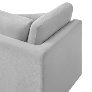 English Elm Chauncy Corner Wedge Chair - Gray, Stylish & Comfortable Accent Seating With Removable Cushions B050P410804