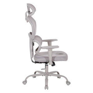 OSP Home Furnishings Ventilated Mesh Office Chair with Lumbar Support Adjustable Headrest and Ergonomic Tilt EM14622HR-2