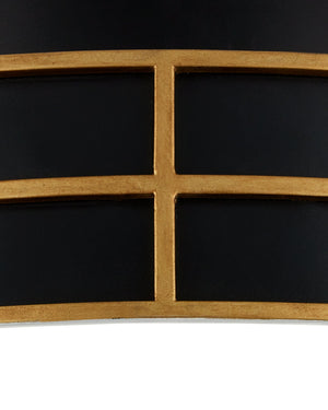 Currey & Company Fielding Wrought Iron LED Flush Mount with Gold Accents for Modern Glam Ceilings 9999-0071