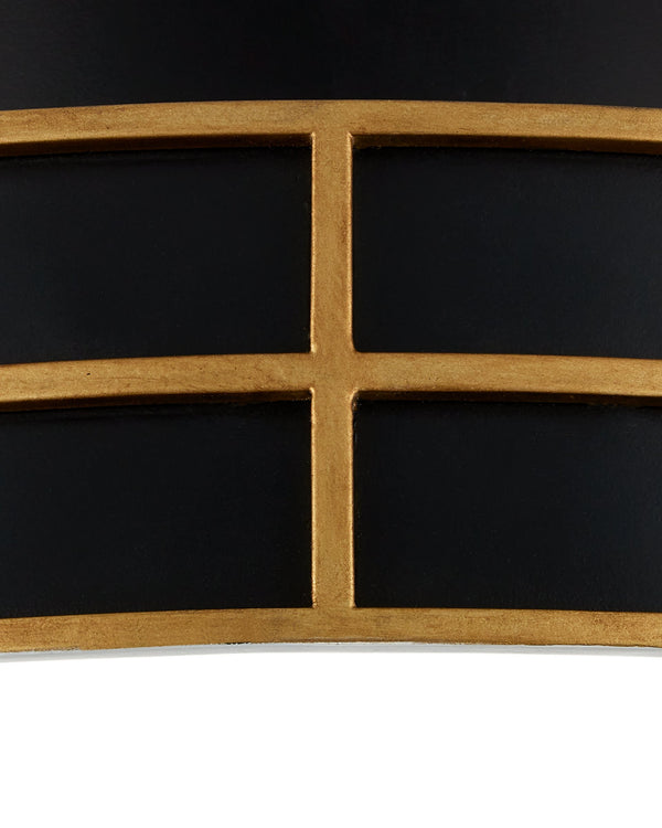Currey & Company Fielding Wrought Iron LED Flush Mount with Gold Accents for Modern Glam Ceilings 9999-0071