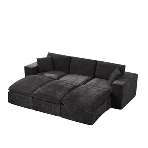 English Elm Modern Chenille Cloud Sofa – Cozy, Modular Design For Stylish Living Rooms, Offices & Apartments W3396S00042