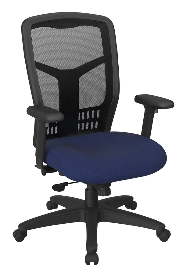 OSP Home Furnishings Progrid® High Back Ergonomic Mesh Office Chair with Lumbar Support and Adjustable Arms 90662-225