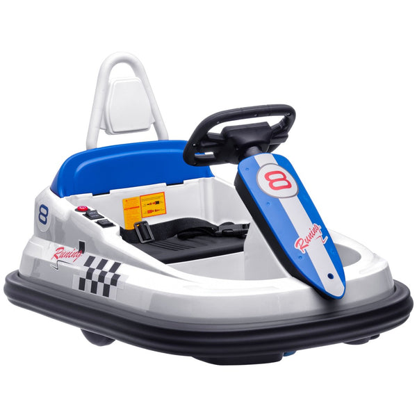 English Elm Aosom 6v Toddler Ride on Bumper Car with 360 Spin Eva Edges and Led Lights W2225P217187