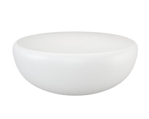 Sunpan Iolite Round Concrete Coffee Table - Contemporary Design for Indoor and Outdoor Spaces, Unique Appeal White