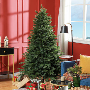 English Elm Homcom 6Ft Lifelike Christmas Tree With 1821 Tips, Easy Setup & Sturdy Metal Stand For Holiday Cheer W2225P229175