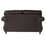 English Elm Leinster Fabric Upholstered Nailhead Loveseat In Espresso