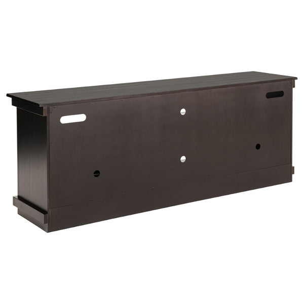 English Elm Castleton 70 Inch Farmhouse Media Console Pine Wood with Six Storage Compartments B062P451647