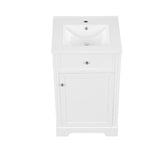 English Elm 20" Bathroom Vanity With Sink, Bathroom Cabinet With Soft Closing Door, Storage Rack and Adjustable Shelve, White (Old Sku:	
Wf531249Aak)