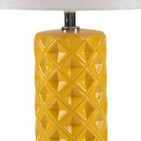 510 Design Macey Modern/Contemporary Geometric Ceramic Table Lamp 5DS153-0039 Yellow