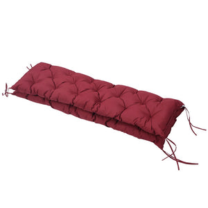 English Elm Outsunny Overstuffed Tufted Patio Bench Cushion Set with Backrest for Porch Swing W2225P174518