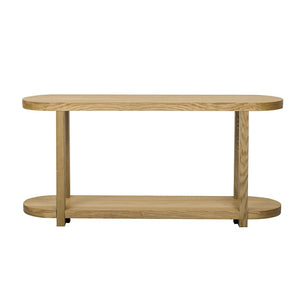 English Elm U_Style Modern Minimalist Ash Veneer Console Table - Chic Entryway, Hallway, And Living Room Accent N711P241273O-GIGA