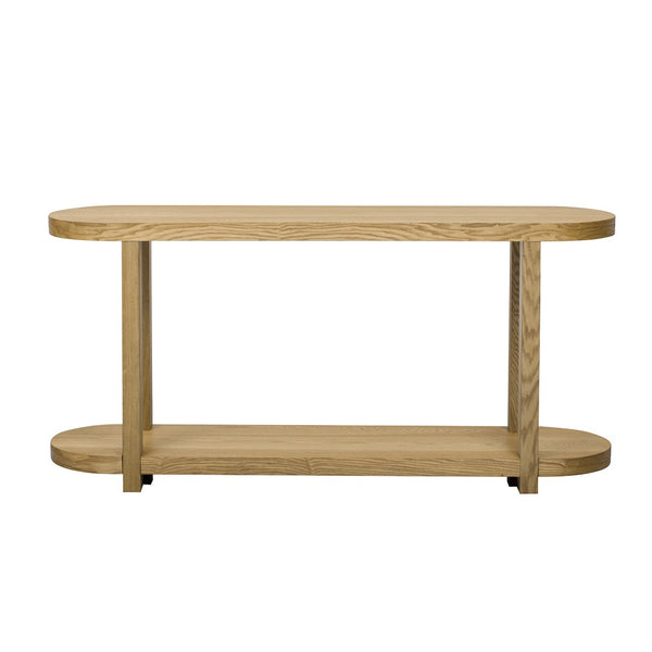 English Elm U_Style Modern Minimalist Ash Veneer Console Table - Chic Entryway, Hallway, And Living Room Accent N711P241273O-GIGA