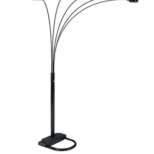 English Elm 84" Tall Metal Floor Lamp - Sleek Black Design With 5 Adjustable Arms For Modern Living Spaces B072116041