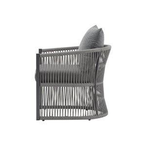 English Elm Christopher Knight Home® - [Set Of 2] Modern Gray Lounge Chairs With Curved Aluminum Frame & Cushions For Stylish Comfort Outdoors N767P237033G_2