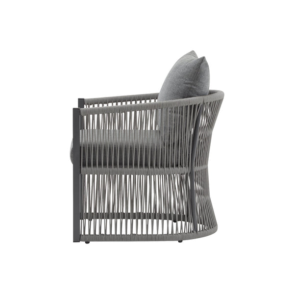 English Elm Christopher Knight Home® - [Set Of 2] Modern Gray Lounge Chairs With Curved Aluminum Frame & Cushions For Stylish Comfort Outdoors N767P237033G_2