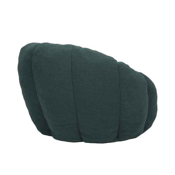 English Elm Bean Bag Lounge Chair Faux Fur Memory Foam Armrests Ergonomic Seat for Adults Green W2200P239874