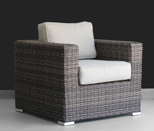 English Elm Comfort-Ready 2-Piece Outdoor Club Chair Set with Water-Resistant Cushions, Rustproof Wicker Frame B120S00024