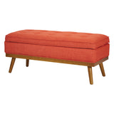 OSP Home Furnishings Katheryn Storage Bench Tangerine Fabric