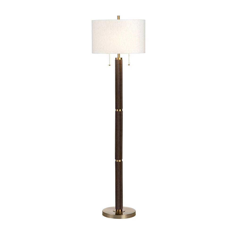 Crestview Collection 64"H Arlo Floor Lamp - Classic Wood & Metal Design With Brass Accents And Dual Socket Convenience   Cvlzy017