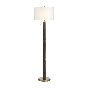 Crestview Collection 64"H Arlo Floor Lamp - Classic Wood & Metal Design With Brass Accents And Dual Socket Convenience   Cvlzy017