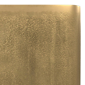 English Elm Bassett Cast Aluminum Side Table in Antique Brass Finish — Handcrafted Geometric Rounded-Square Accent B136P239042