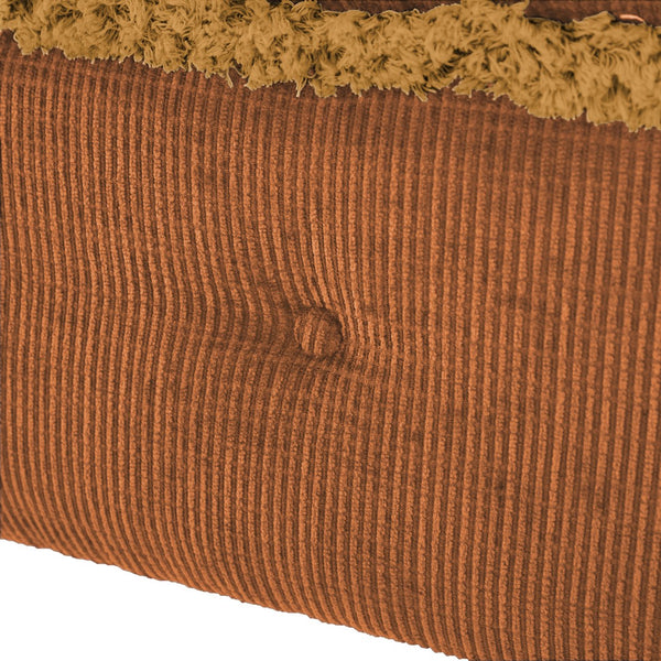 English Elm Christopher Knight Home® - 29.5'' Storage Bench with Button-Tufted Fabric, Tassel-Trim Ottoman with Hidden Compartment for Bedroom Orange 30.25 L x 18.5 W x 14 H N761P335817G