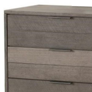 English Elm Contemporary Solid Wood Six Drawer Dresser with Hairpin Legs for Bedroom Storage B056P417104