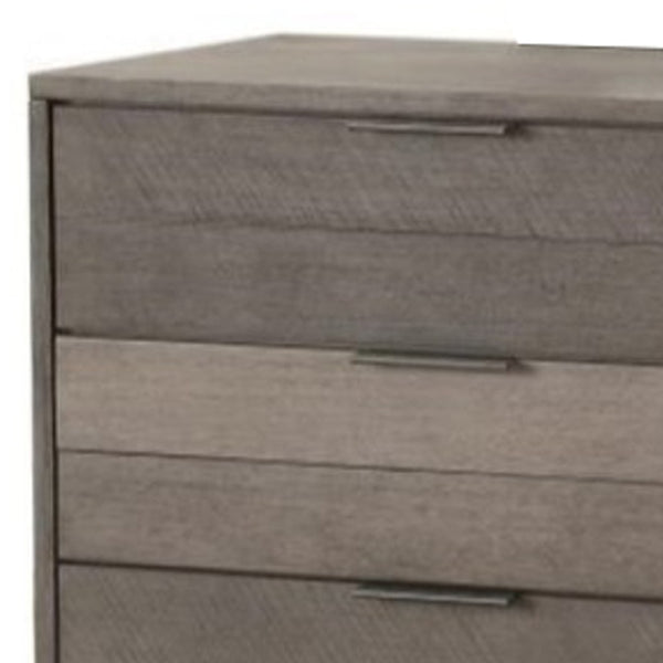 English Elm Contemporary Solid Wood Six Drawer Dresser with Hairpin Legs for Bedroom Storage B056P417104