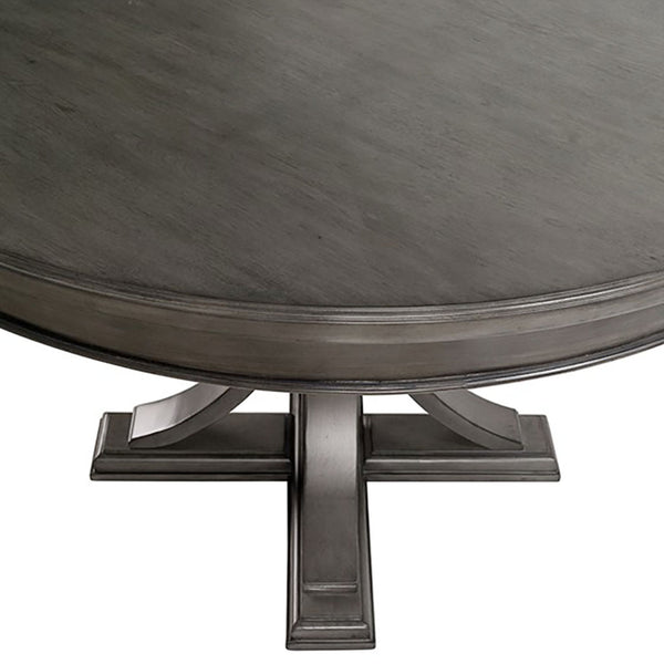 JLA Home Madison Park Signature - Round Dining Table — Distressed Grey 48" Diameter, Conversation-Friendly Design, Durable Everyday Style MPS121-0113