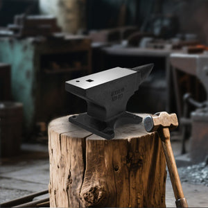 English Elm Single Horn Cast Steel Anvil 100lb London Style Blacksmith Forging Metalwork Tool W3213P453367