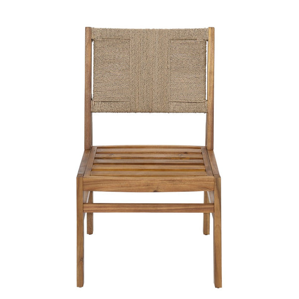 English Elm 5 Piece Acacia Wood Outdoor Dining Set Square Teak Finish Wicker Chairs Patio N773OD00086B