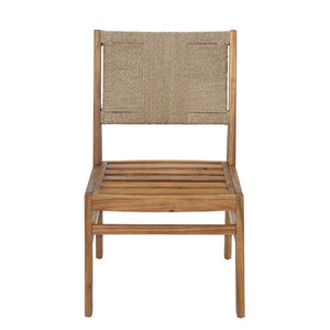 English Elm Outdoor Acacia Wood Bistro Set with Handwoven Wicker Chairs for Patio Dining N773OD00089T