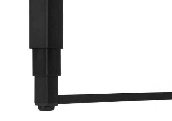English Elm Computer Desk - Adjustable Height, Contemporary Walnut Laminate & Black Metal, Perfect For Small Spaces B2710P219890
